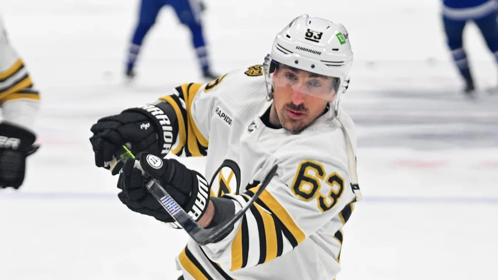 Bruins captain Brad Marchand offers seasoned advice to younger players.